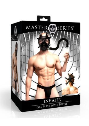 Master Series Inhaler Gas Mask with Bottle - Black/White