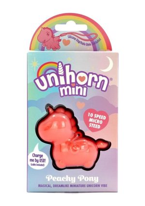 Unihorn Mini Peachy Pony Rechargeable Silicone Clitoral Vibrator - Pink