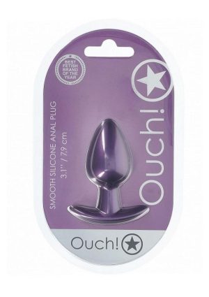 Ouch! Anal Plug Silicone - Medium - Metallic Purple