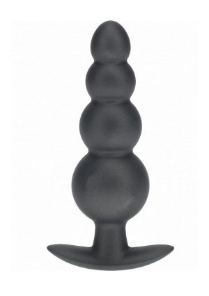 Ouch! Beaded Anal Plug Silicone - Gun Metal