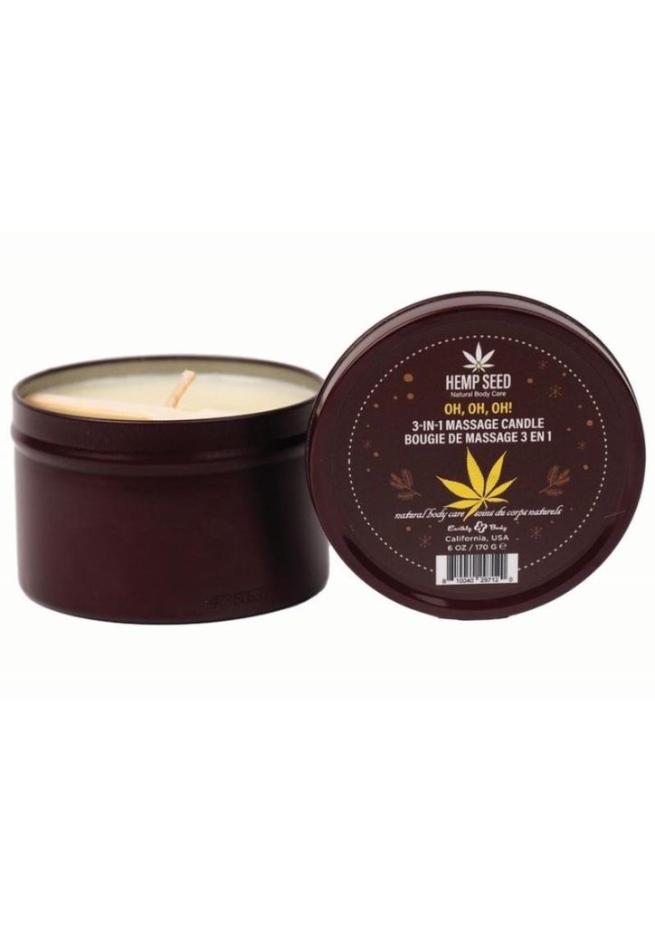 Earthly Body Hemp Seed 3 In 1 Massage Candle - Oh