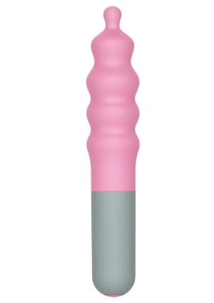 Rock Candy Bubble Gusher Rechargeable Silicone Vibrator - Pink/Gray