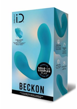 Bodywand I.D. Beckon Rechargeable Silicone Dual Stimulating Vibrator - Teal