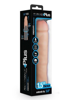 Performance Plus Silicone Penis Extender 3in - Vanilla