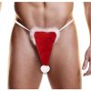 Fundies Santa Hat Thong - OS - Red/White
