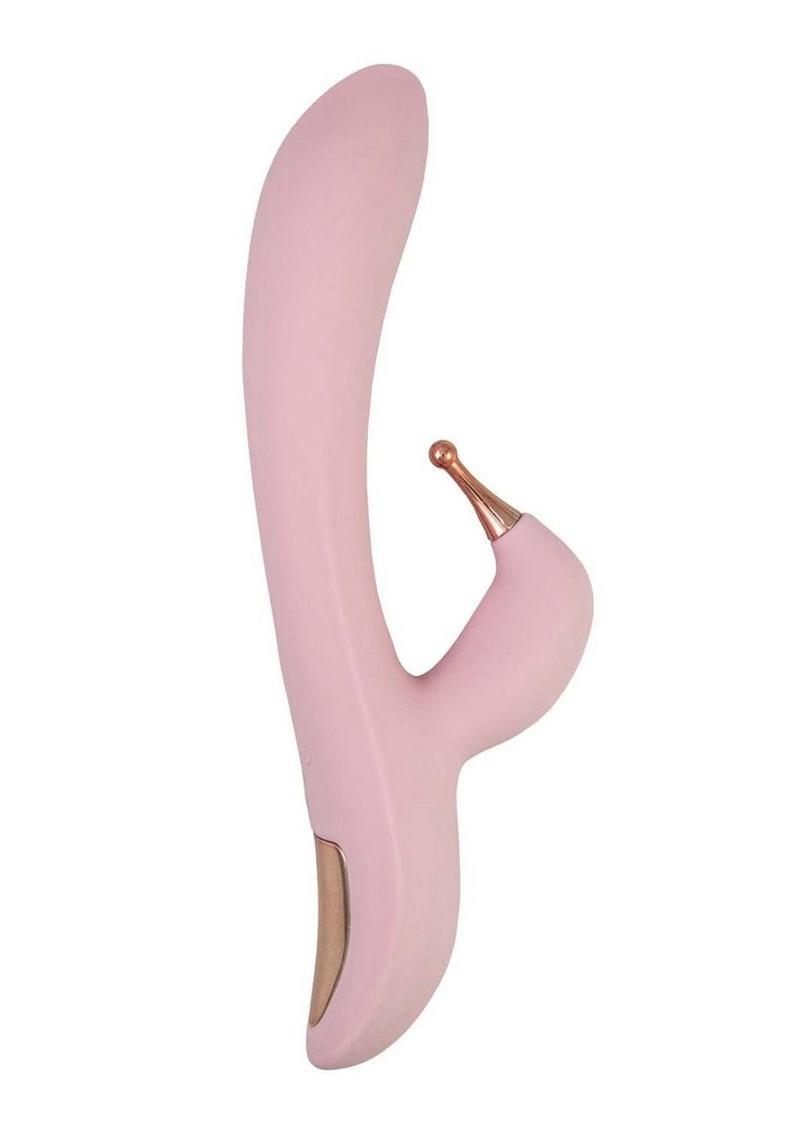 Goddess Tri-Tip Rechargeable Silicone Rabbit Vibrator - Pink