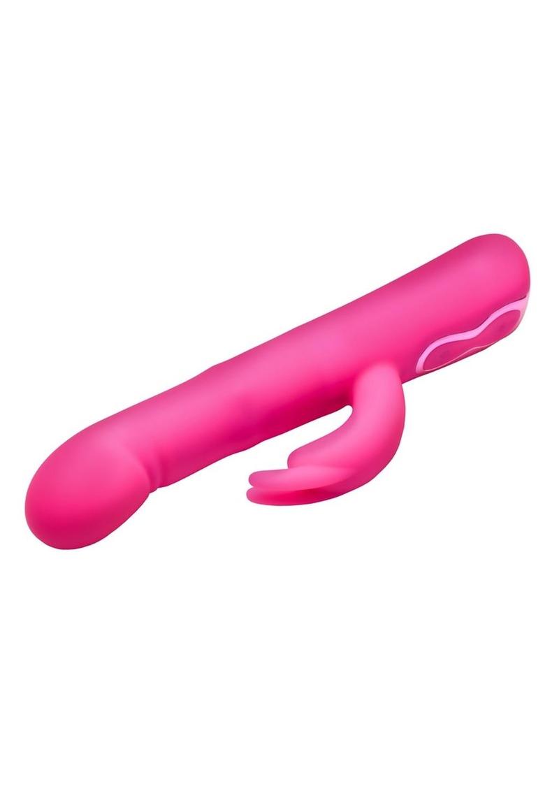 Bang! Come Hither Beaded Rechargeable Silicone Rabbit Vibrator - Pink