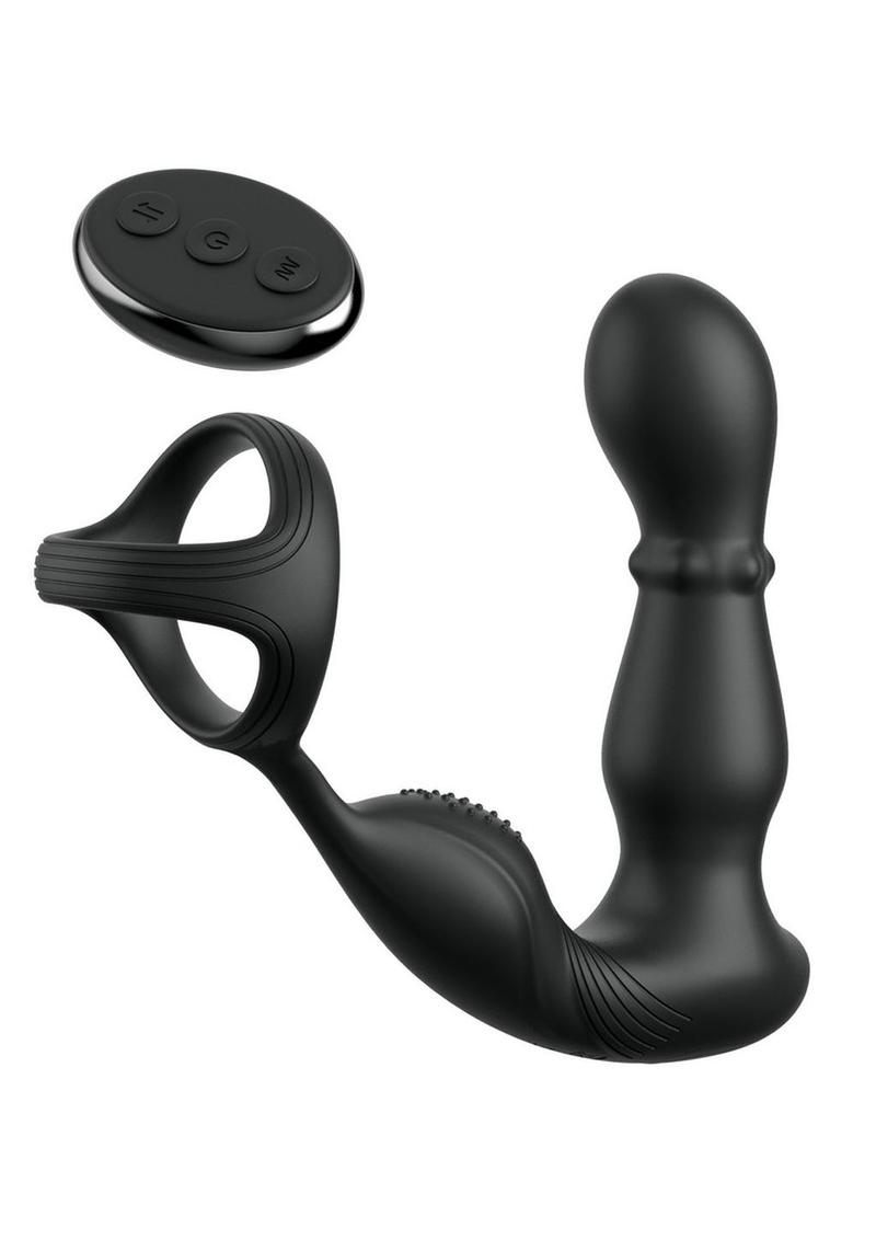 Anal Fantasy Elite Ass-Gasm Side and Glide Rechargeable Silicone Prostate Stimulator - Black