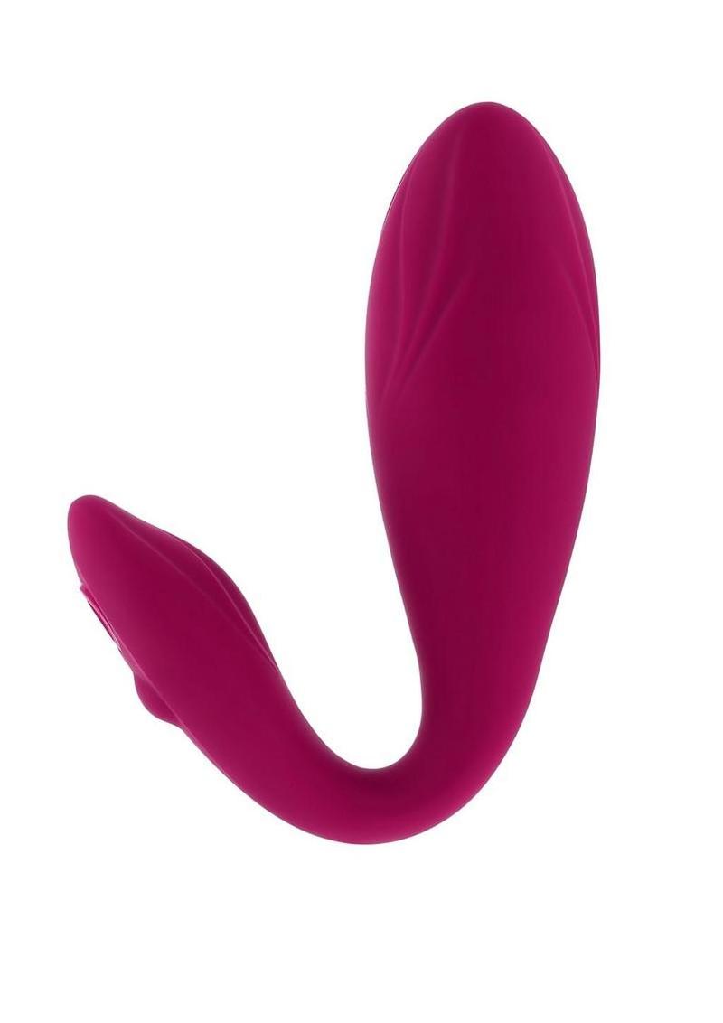 Cherry Pose Rechargeable Silicone Posable Vibrator with Remote - Red