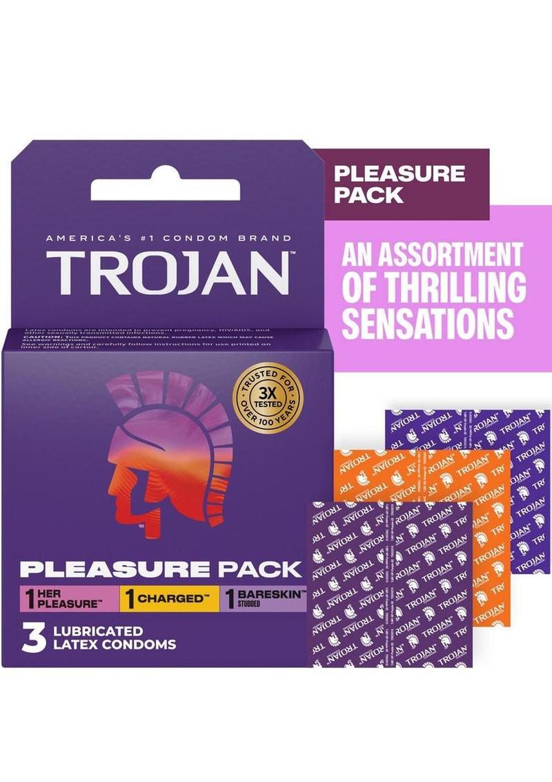 Trojan Pleasure Pack Condoms (3ct)